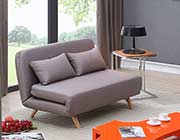 Beige microfiber Chair bed NJ922