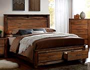 Storage Platform Bed in Oak Finish FA72