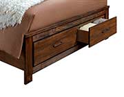 Storage Platform Bed in Oak Finish FA72