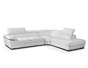 Modern White Leather Sectional Sofa EF383