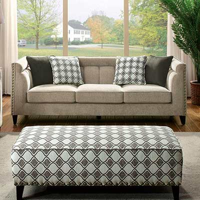 Brown Fabric Sofa FA835