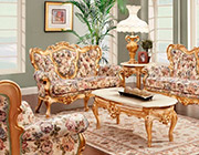 Provincial Sofa 6331 in Floral Upholstery