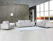Light Gray Leather Sofa DI11
