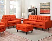 Orange Fabric Sofa set CO 371