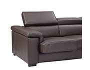 Brown Leather sectional sofa EF 605