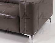 Taupe Italian leather sofa AEK 069