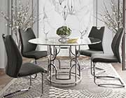 Round Glass Top Dining Table DS Amos