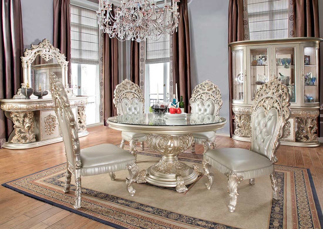 Round Classic Dining Table HD 088 | Classic Dining