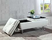 Contemporary White Sofa Bed CO 291