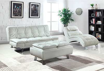 Contemporary White Sofa Bed CO 291