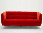 Pumpkin Velour Sofa NJ Vista