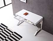 Modern High Gloss White Desk NJ 712