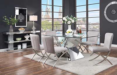 Glass Top Dining table AC Nowell