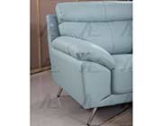 Light Blue Top Grain Leather Sofa set AE528