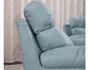 Light Blue Top Grain Leather Sofa set AE528