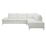 White Leather Sectional sofa NJ Lenard