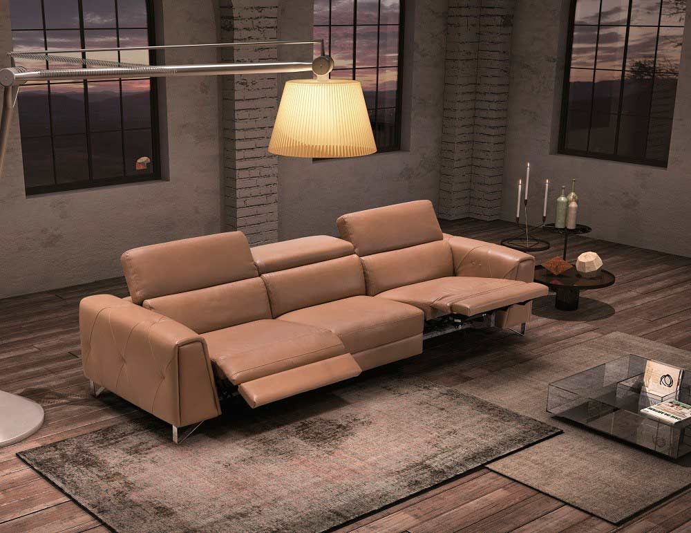 Taupe Leather Sofa Sectional Nj Magia Leather Sectionals