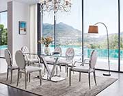 Glass Table with Elegant chairs chairs ESF Z8