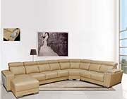 Leather Sectional Sofa with Sliding seats EF 312