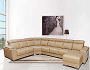 Leather Sectional Sofa with Sliding seats EF 312