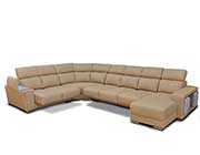 Leather Sectional Sofa with Sliding seats EF 312