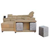 Leather Sectional Sofa with Sliding seats EF 312