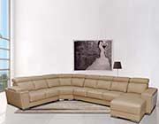 Leather Sectional Sofa with Sliding seats EF 312