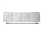 Modern White Buffet Tempered Glass Top ST 439