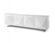 Modern White Buffet Tempered Glass Top ST 439