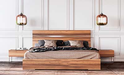 Light Oak Finish Bed VG Leonardo