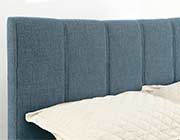 Dark Blue Fabric Curved Bed FA Enias