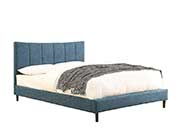 Dark Blue Fabric Curved Bed FA Enias