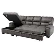 Gray Fabric Sectional Sofa HE 407
