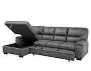 Gray Fabric Sectional Sofa HE 407