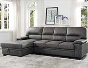 Gray Fabric Sectional Sofa HE 407