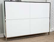 State St Glossy White Dining Table by AICO