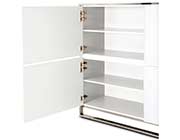 State St Glossy White Dining Table by AICO