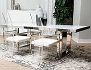 State St Glossy White Dining Table by AICO