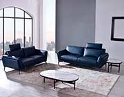 Leather sofa in Blue AE 300