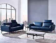 Leather sofa in Blue AE 300