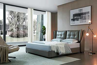 Leather Bed with Storage EF 806