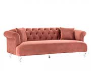 Elegant Blush Velvet Sofa AL 331