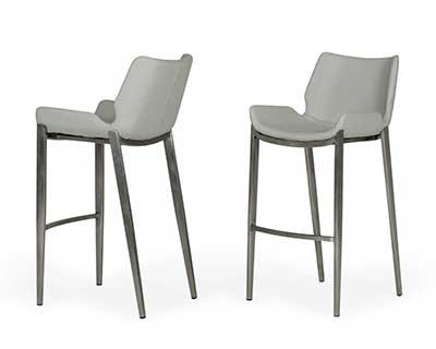 Gray Eco-Leather Bar Stool VG Daw