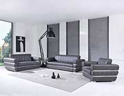 Dark Gray Leather Sofa set GU 04