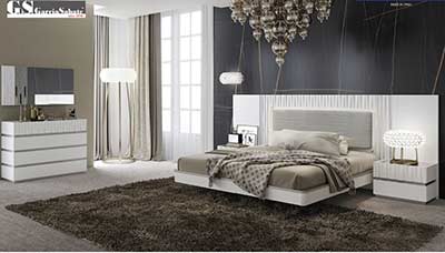 Modern White Bed HD Michela