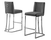 Dark Gray Counter Stool Set of 2