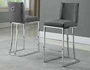 Dark Gray Counter Stool Set of 2