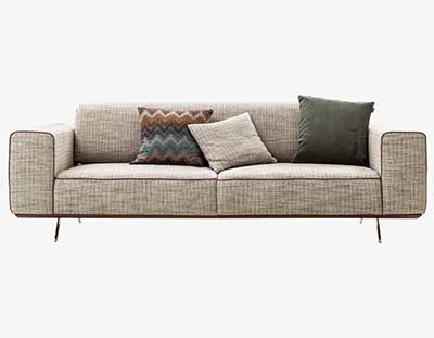 Beige Fabric Sofa Enzo