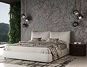 White Leather Modern Bed VG Patricia