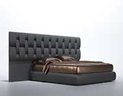 Eco Leather Modern Bedroom in Black EF Empress